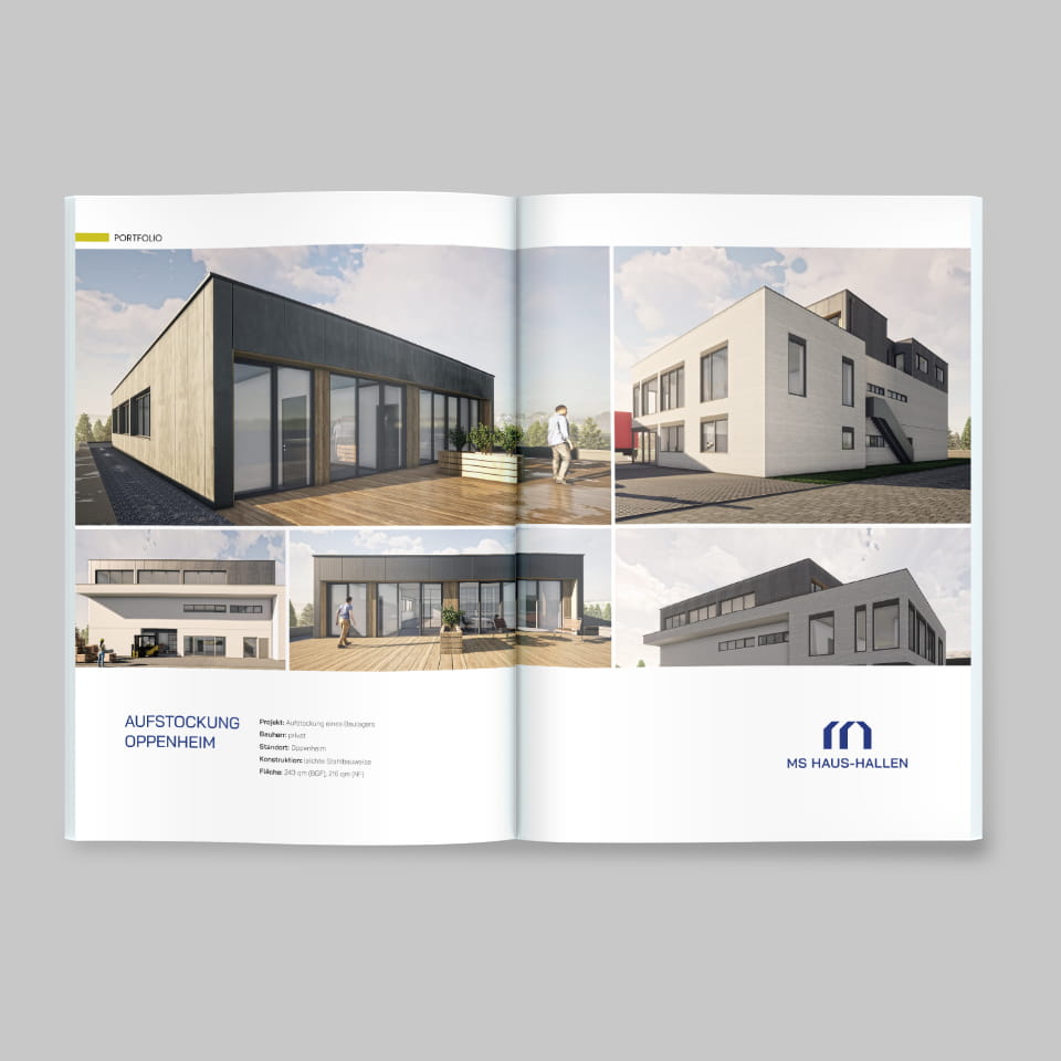 Profesjonalny projekt katalogu stworzony dla firmy z branży architektonicznej